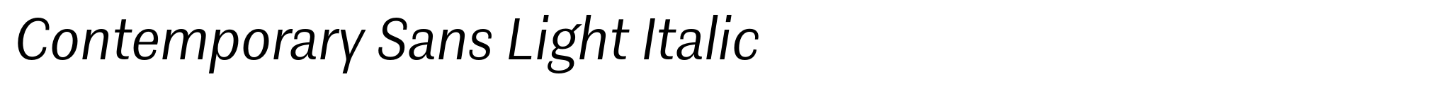 Contemporary Sans Light Italic image